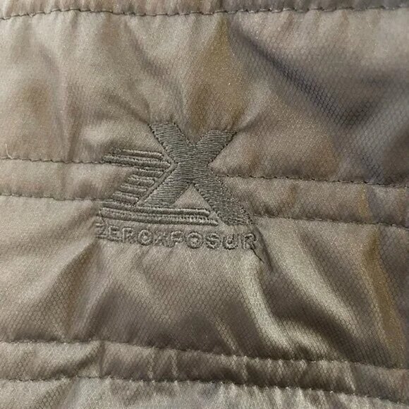 ZeroXposur Black Puffer Jacket Quilted Funnel Neck Flannel Lined Size S - Picture 7 of 13